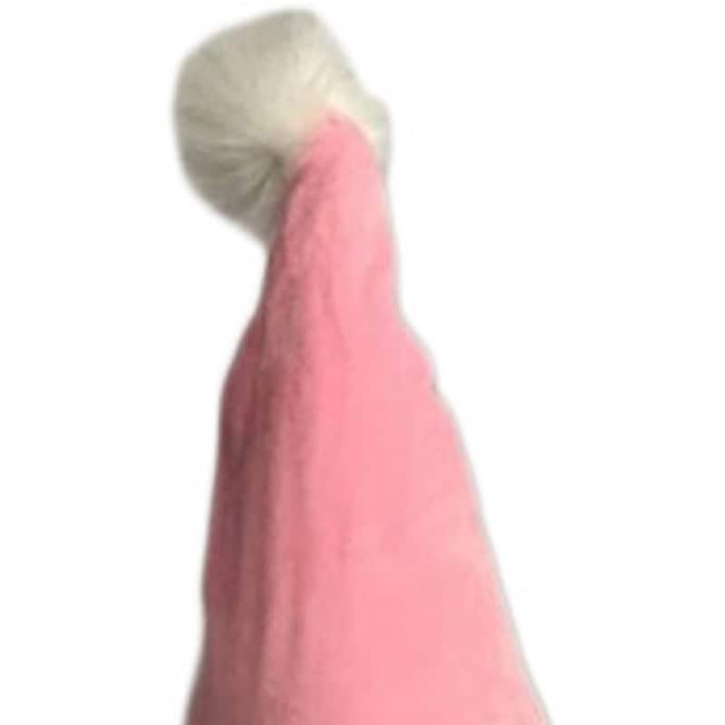 HomeRoots 30" Pink and White Fabric Sitting Gnome - 12.5' X '29.9' X '16.5