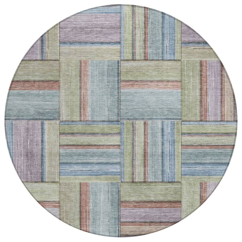 Machine Washable Indoor/ Outdoor Modern Weave Chantille Rug