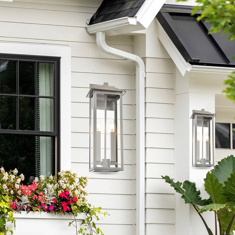 Outdoor Light Fixutre Farmhouse Wall Lantern Sconce with Clear Glass