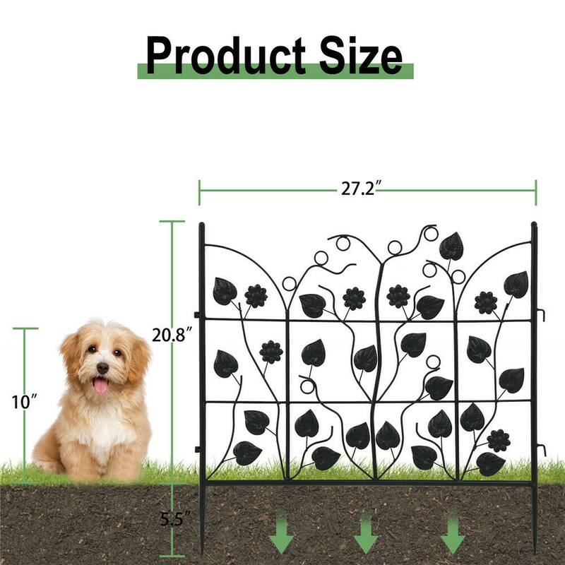 5X Garden Fence Outdoor Decorative Fencing Landscape Wire Border Edge