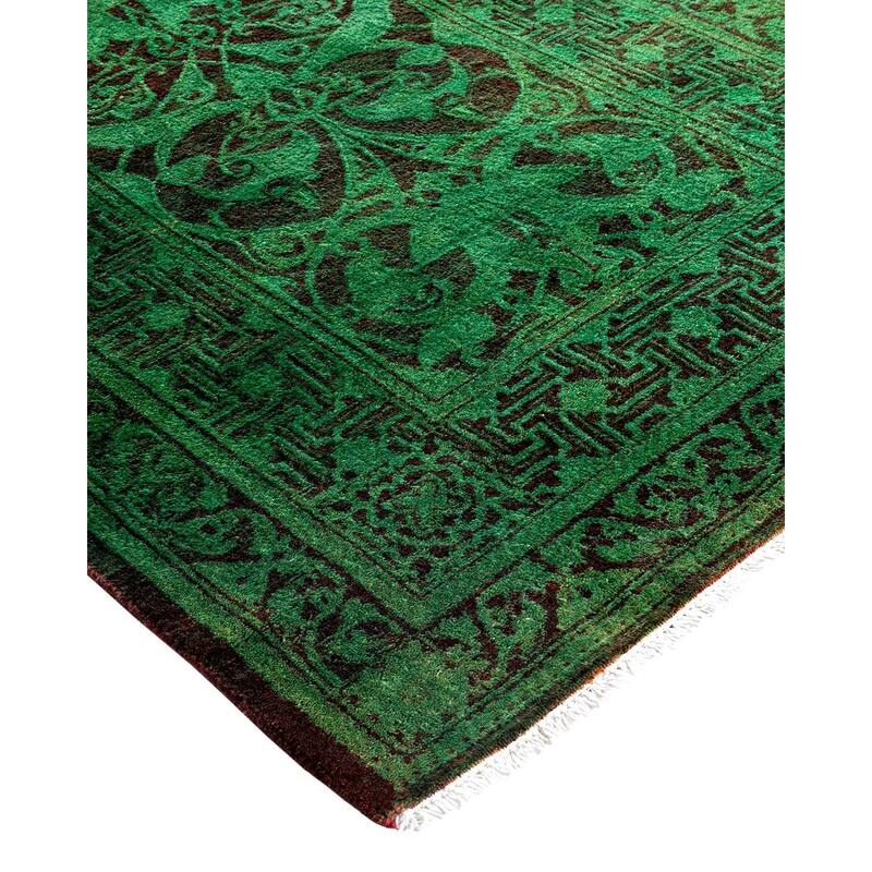Contemporary Overdyed Wool Hand Knotted Runner - 2' 6" x 8' 9"