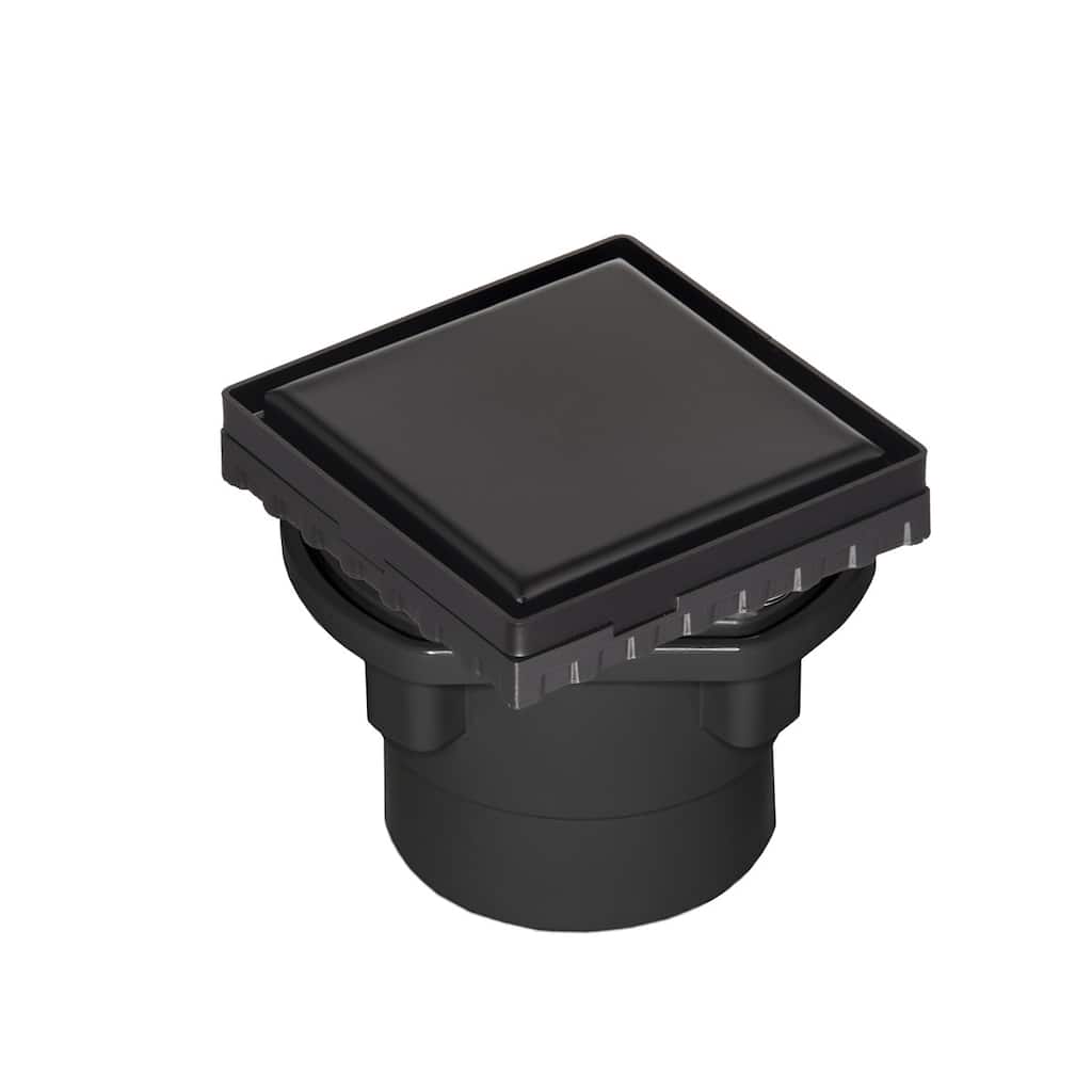 Infinity Drain LSD4-2A 4" x 4" LSD 4 Solid Style Center Drain Kit, ABS