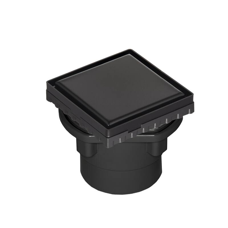 Infinity Drain LSD4-2A 4" x 4" LSD 4 Solid Style Center Drain Kit, ABS