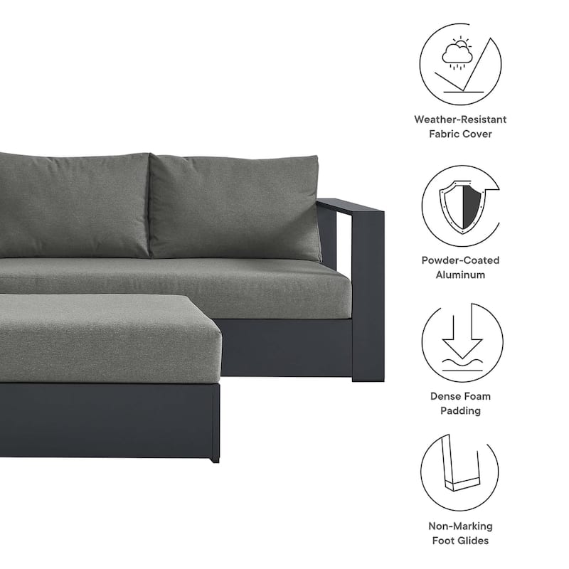 Tahoe Patio Aluminum 5-Piece Sectional Sofa Set