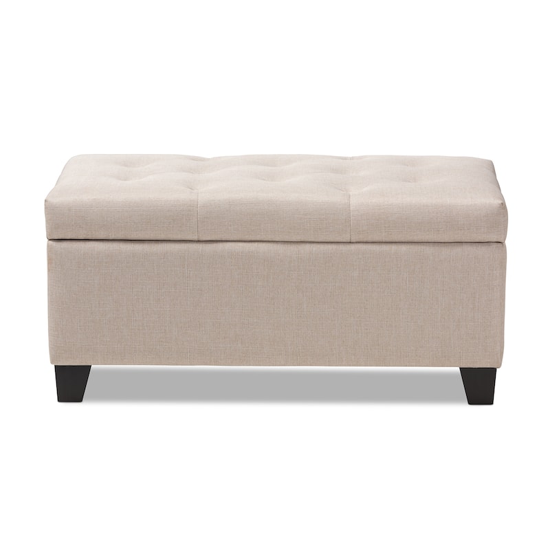 Contemporary Fabric Storage Ottoman by Baxton Studio