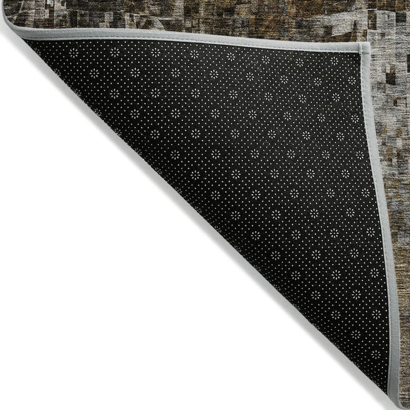 HomeRoots Abstract Transitional Rectangle Outdoor Rug