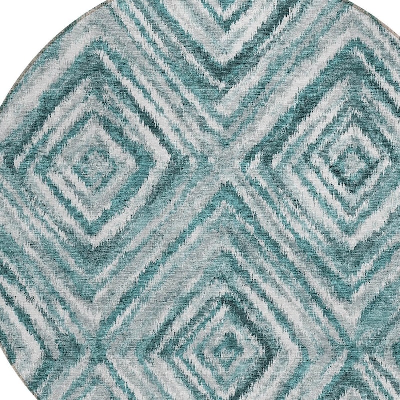 HomeRoots Geometric Transitional Rectangle Outdoor Rug