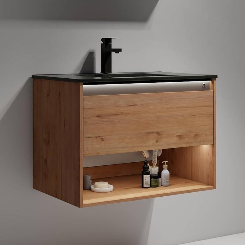 Blossom Bergen Wall Mounted Floating Bathroom Vanity with Sink