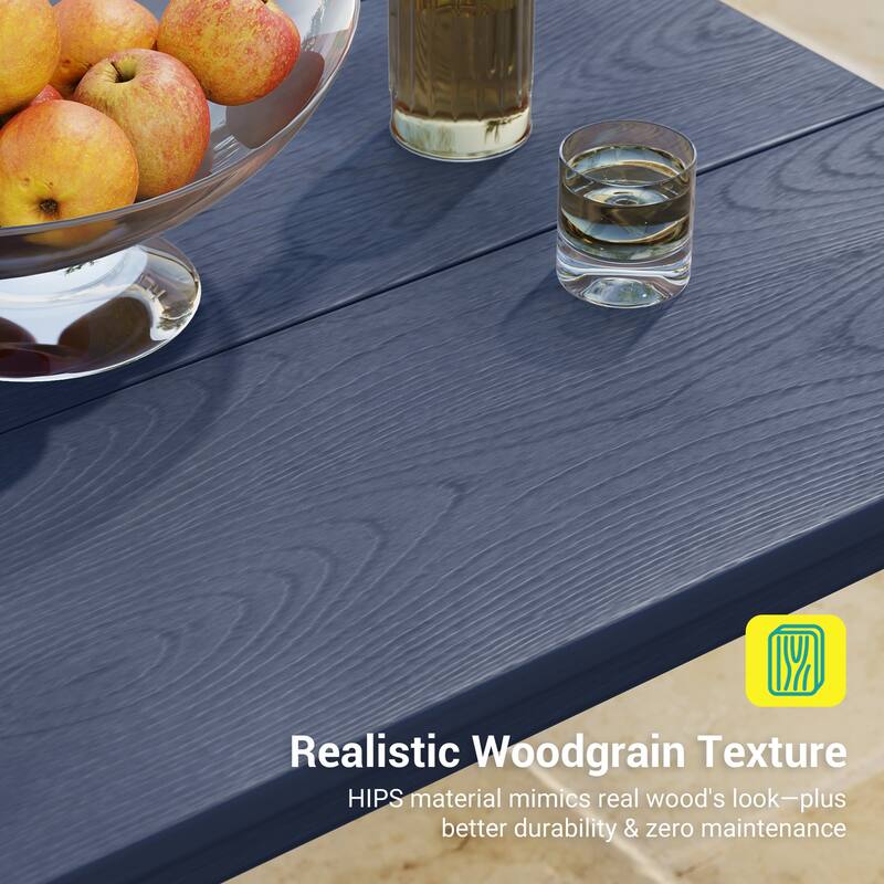 HIPS Outdoor Dining Set All-weather Patio Table and Chairs(Set of 5)