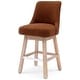 preview thumbnail 31 of 55, Boucle Polyester Upholstered Swivel Counter Stool - Foot Glides