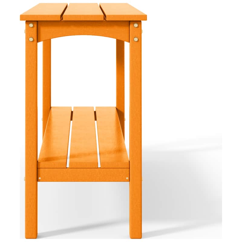 Laguna Hdpe All Weather Outdoor Patio Two Shelf Table