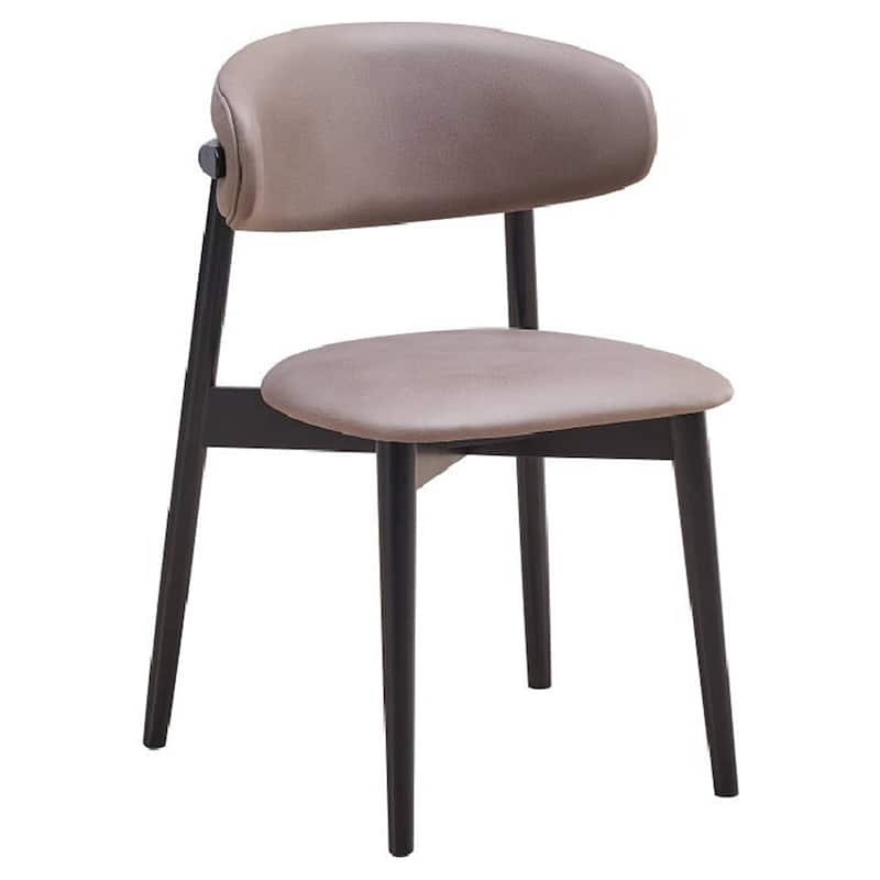 Black/Gray Fabric Upholstered Wood Frame Dining Chair, Set of 2, Sturdy Dining Chair for Dining Rooms - 19.5