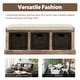 preview thumbnail 26 of 36, Merax Entryway Storage Bench with 3 Removable Baskets and Cushion