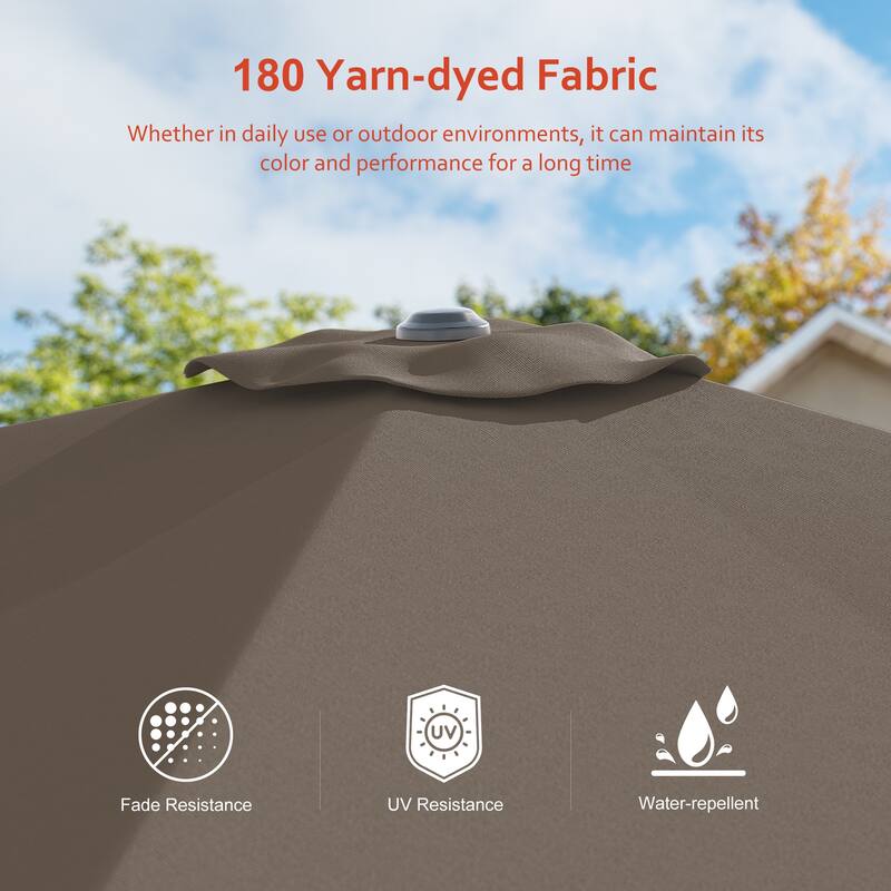 LIVOOSUN 10x8FT Rectangular Cantilever Patio Umbrella Aluminum Frame