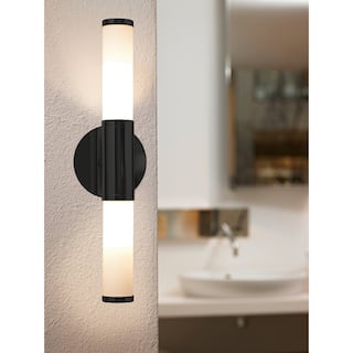 Palmera 2-light LED Bath and Vanity Light with White Glass