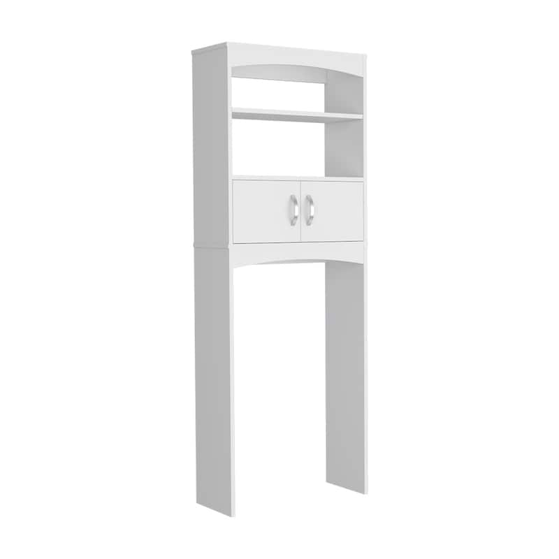 Over The Toilet Cabinet With Double Door And Two Shelves