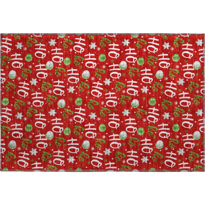Premium Washable Super Soft Christmas Ho Ho Mayfield Rug