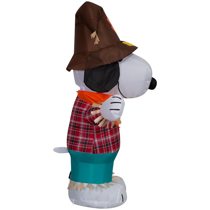 Airblown-Harvest Snoopy in Plaid Shirt-Peanuts