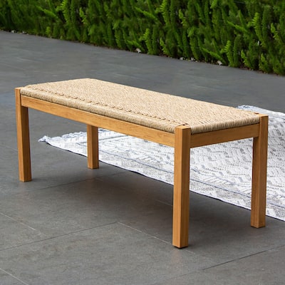 Cambridge Casual Paxton Teak Wood Outdoor Backless Bench