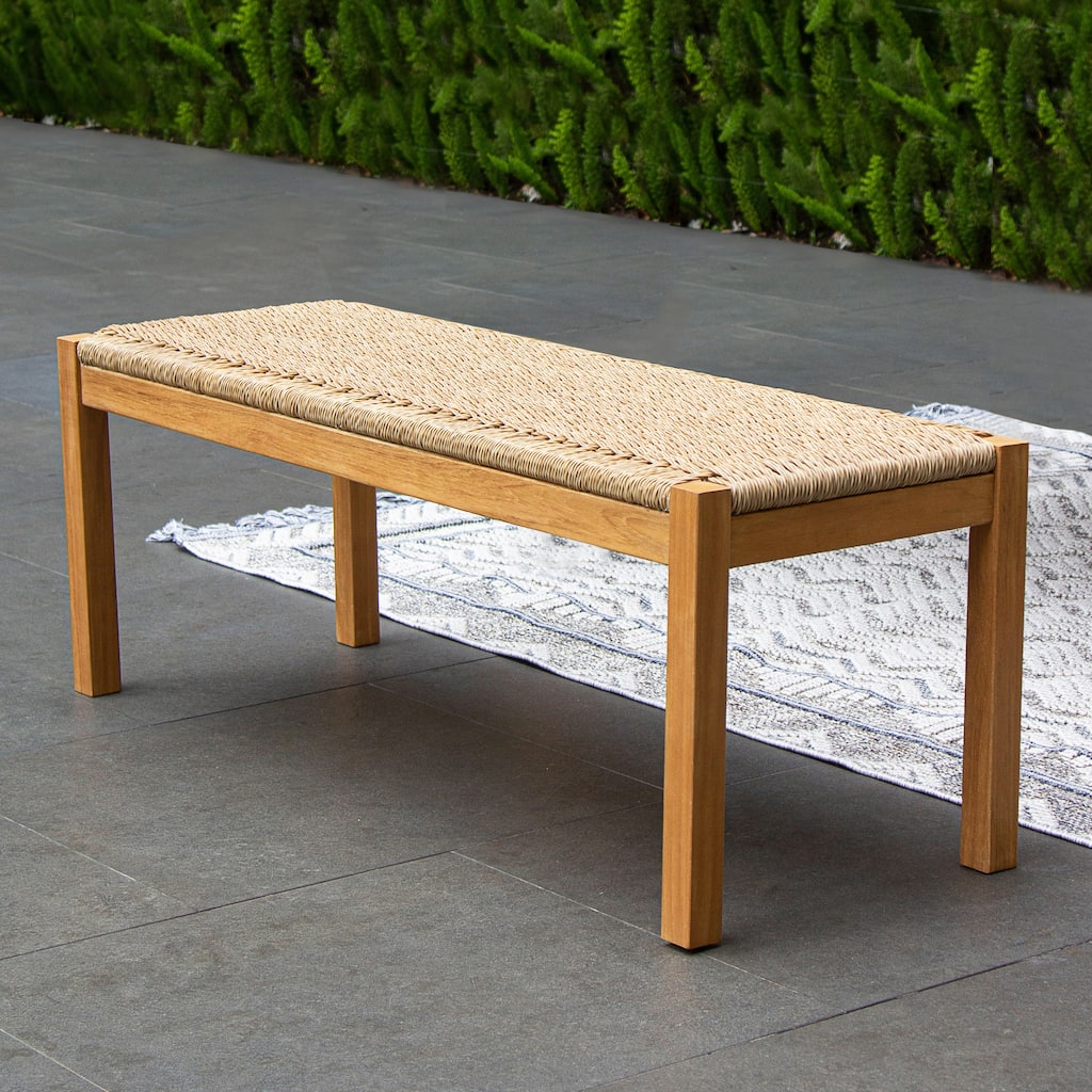 Cambridge Casual Paxton Teak Wood Outdoor Backless Bench