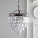 preview thumbnail 12 of 48, Gaines Crystal LED Chandelier, Polished Nickel/Clear by JONATHAN Y