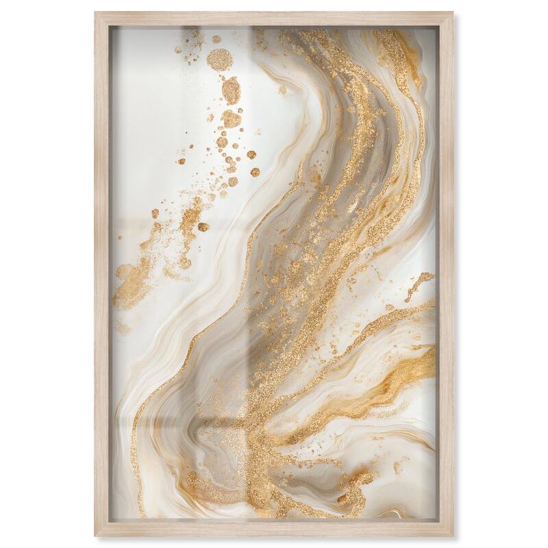 Gold Vein Shadowbox by Art Remedy - Natural - 30" x 45"