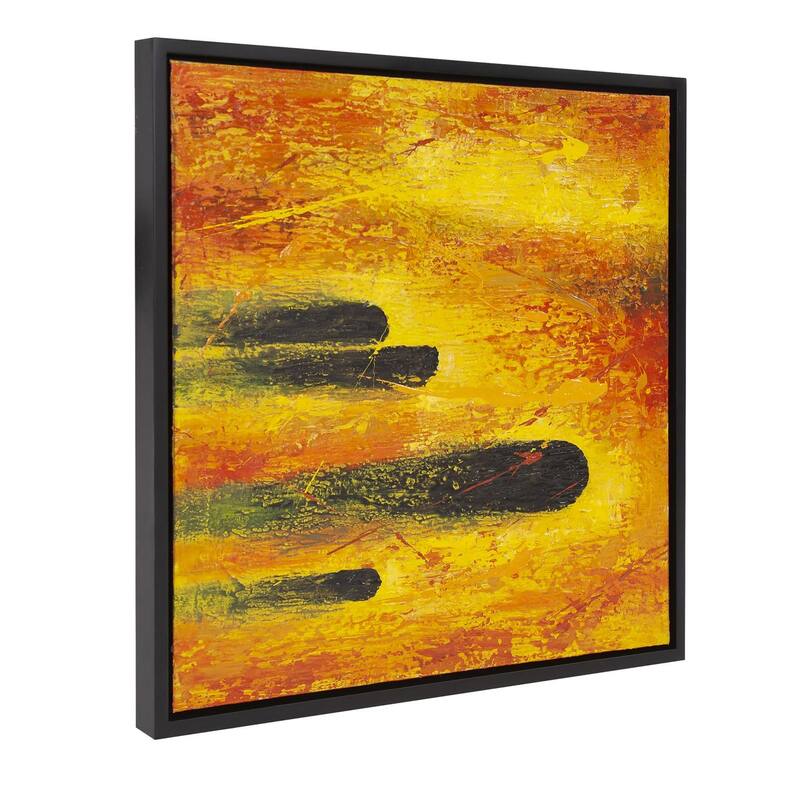 Comet Yellow Flare Hand Painted Original Art