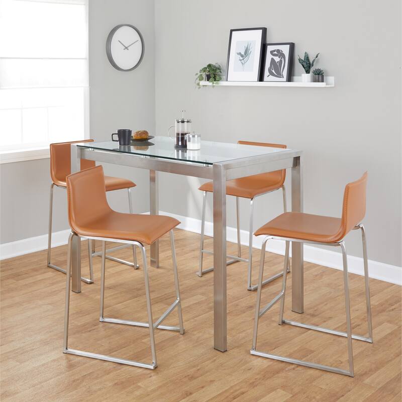 Strick & Bolton Forrest Mara Upholstered 5-Piece Counter Height Dining Set