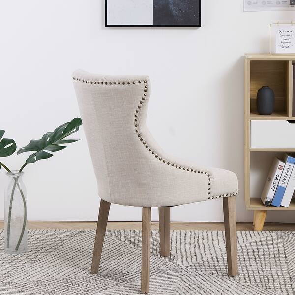 The Gray Barn Mount French High Back Tufted Upholstered Dining Chair Set Of 2 N A On Sale Overstock 29083448