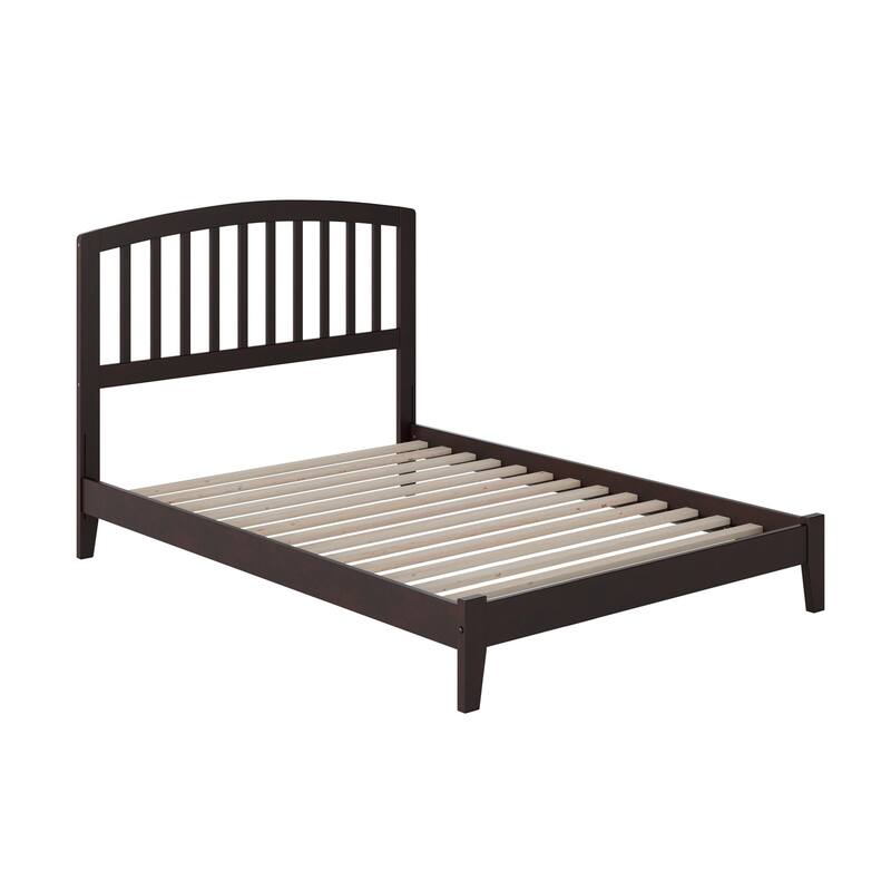 Platform Bed - Sleek Bowed Design & Sturdy Slats for Bedroom