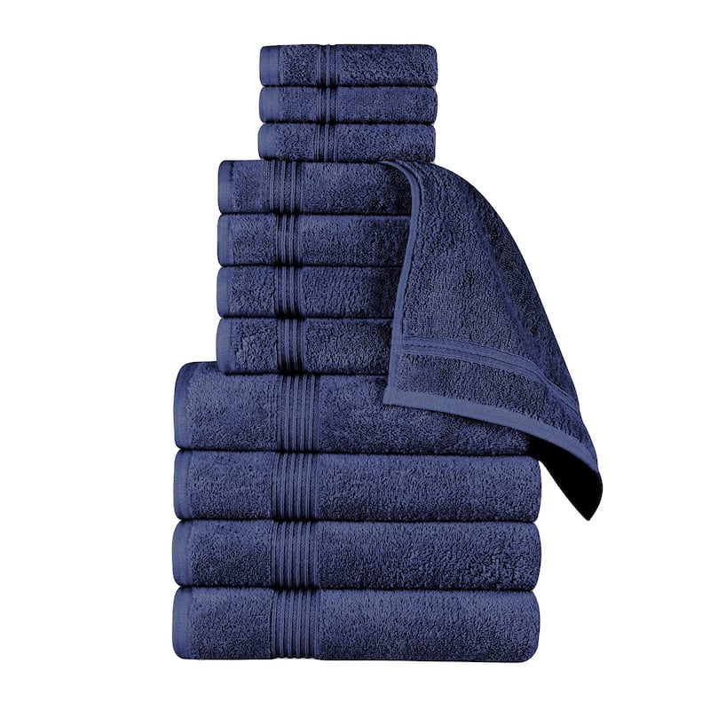 Superior Heritage Egyptian Cotton Absorbent 12-Piece Towel Set