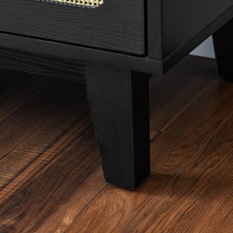 Rectangular Wood Entryway Table Drawer Bedroom Dresser Bed Side Table