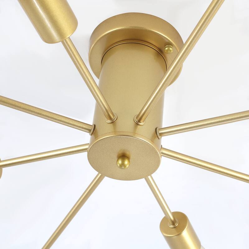 8-Light Modern Semi Flush Mount Sputnik Ceiling Light for Kitchen Bedroom Dining Room