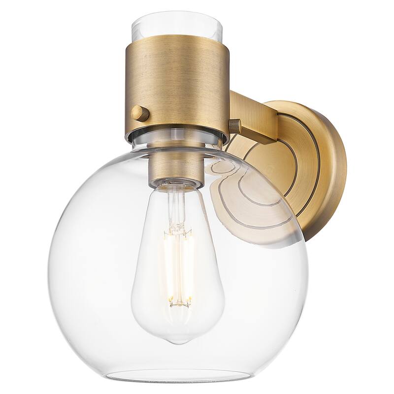 Innovations Lighting 464-1W-G464B-7CL Lawton Sphere 9" Tall Bathroom - Brushed Brass