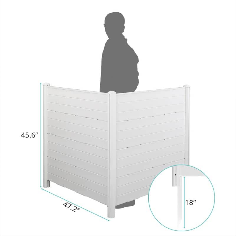 47.2in x 45.6in PVC Privacy Screen Kit (2 Panels)