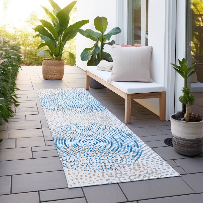 Machine Washable Indoor/ Outdoor Chantille Contemporary Rug