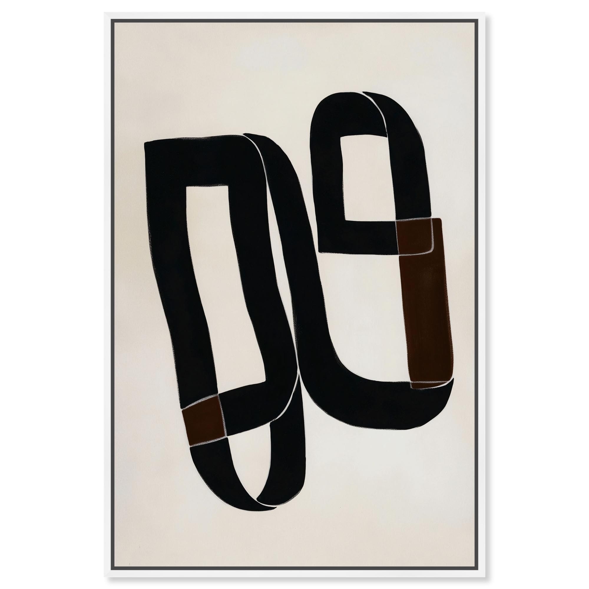 The Buckle I Black Minimalist Art Framed Canvas Print by Art Remedy