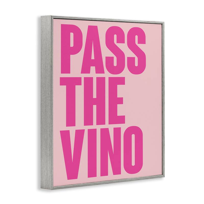 Stupell Pass The Vino Pastel Framed Giclee Art Design By House of Lulu