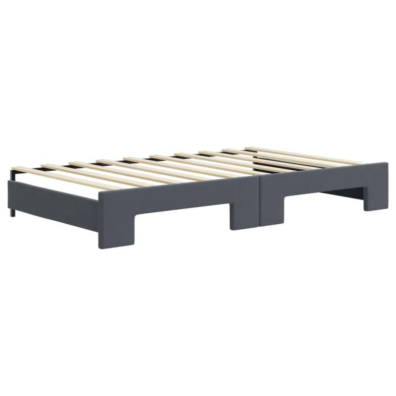 vidaXL Daybed with Trundle without Mattress Dark Gray 39.4"x74.8"