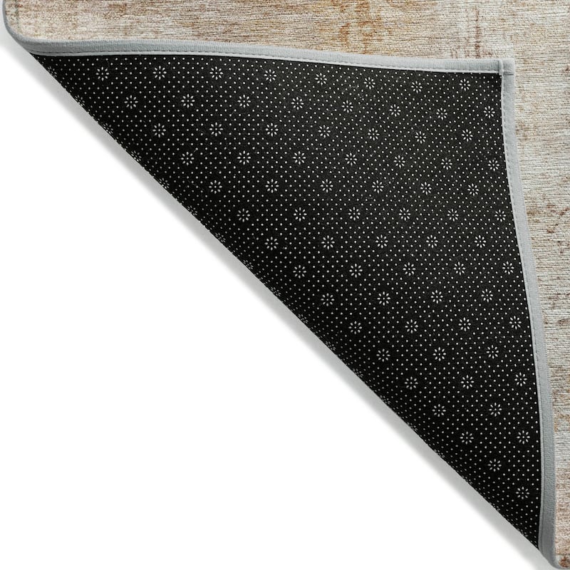 Machine Washable Indoor/Outdoor Abstract Solid Chantille Rug