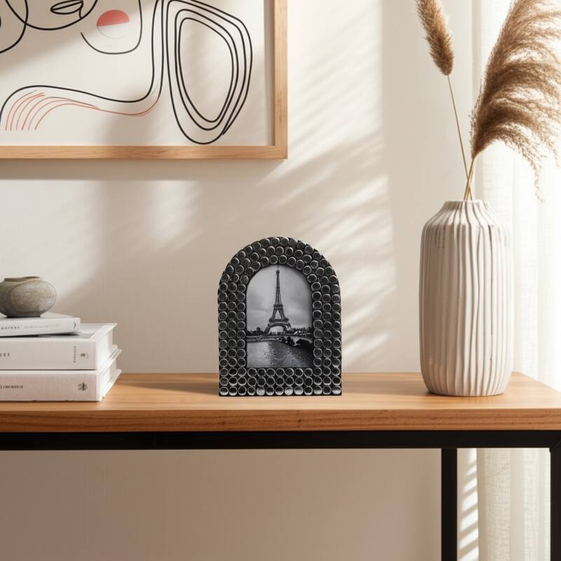 Metal Glass Contemporary Modern Arched Design Picture Frame