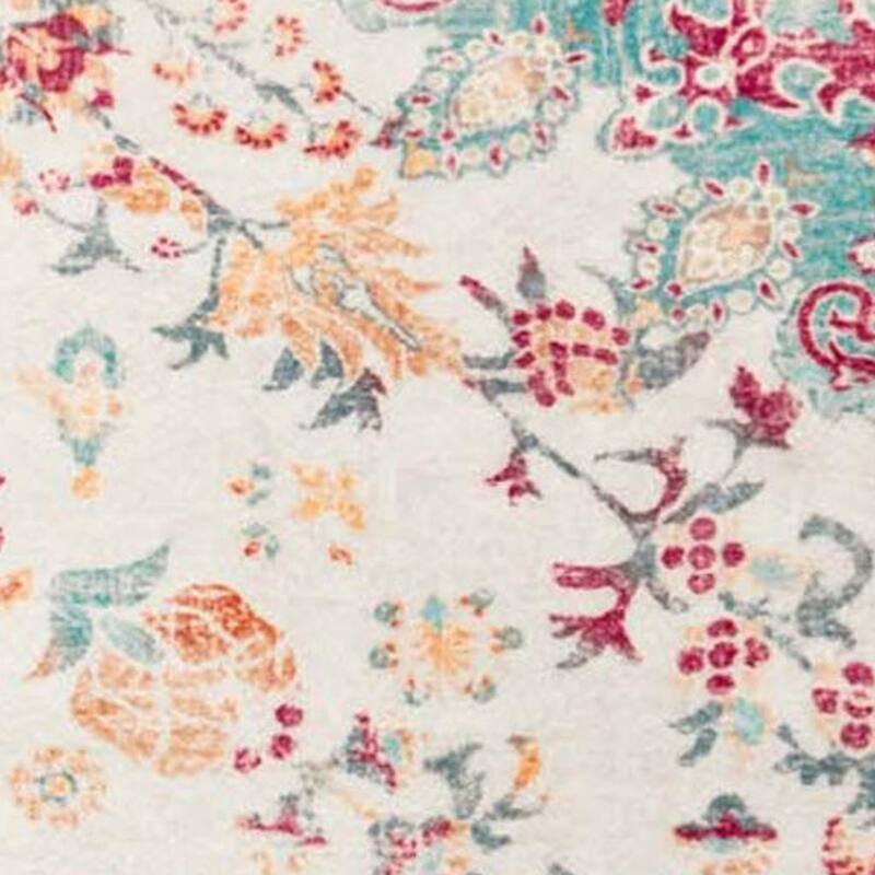 HomeRoots Medallion Traditional Rectangle Area Rug