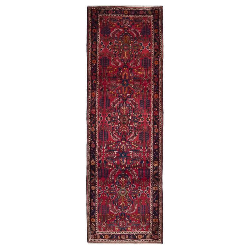 ECARPETGALLERY Hand-knotted Anadol Red Wool Rug - 3'8 x 11'5