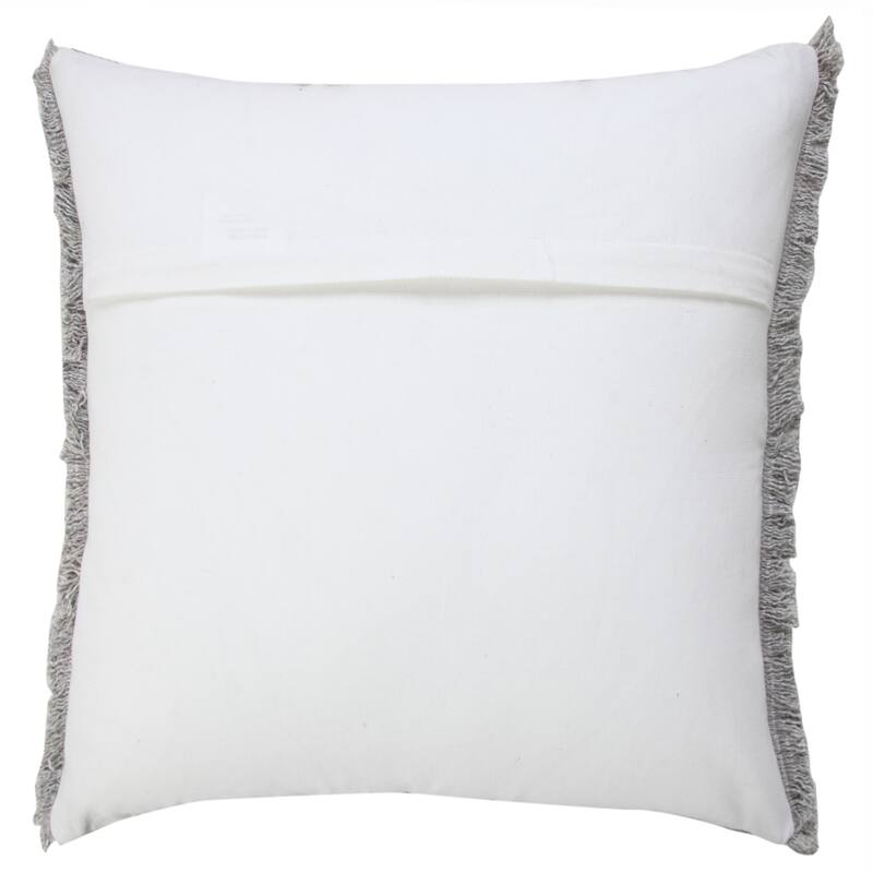 HomeRoots 20" X 20" Microchip Gray And Light Gray 100% Cotton Zippered Pillow