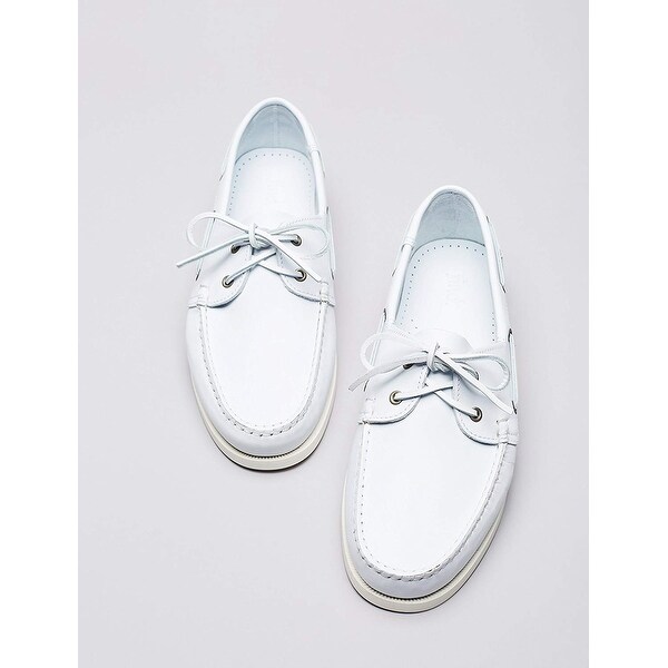 mens white boat shoes