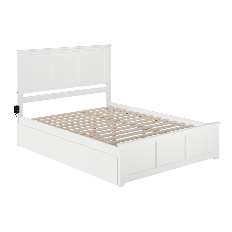 Queen White Headboard - Artisanal Bedroom Decor - Solid Hardwood Frame & Footboard - 82.6" L x 64.6" W