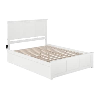 Queen White Headboard - Artisanal Bedroom Decor - Solid Hardwood Frame & Footboard - 82.6" L x 64.6" W