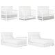 preview thumbnail 3 of 1, SweetPea Baby Dover 4 in 1 Convertible Crib - White