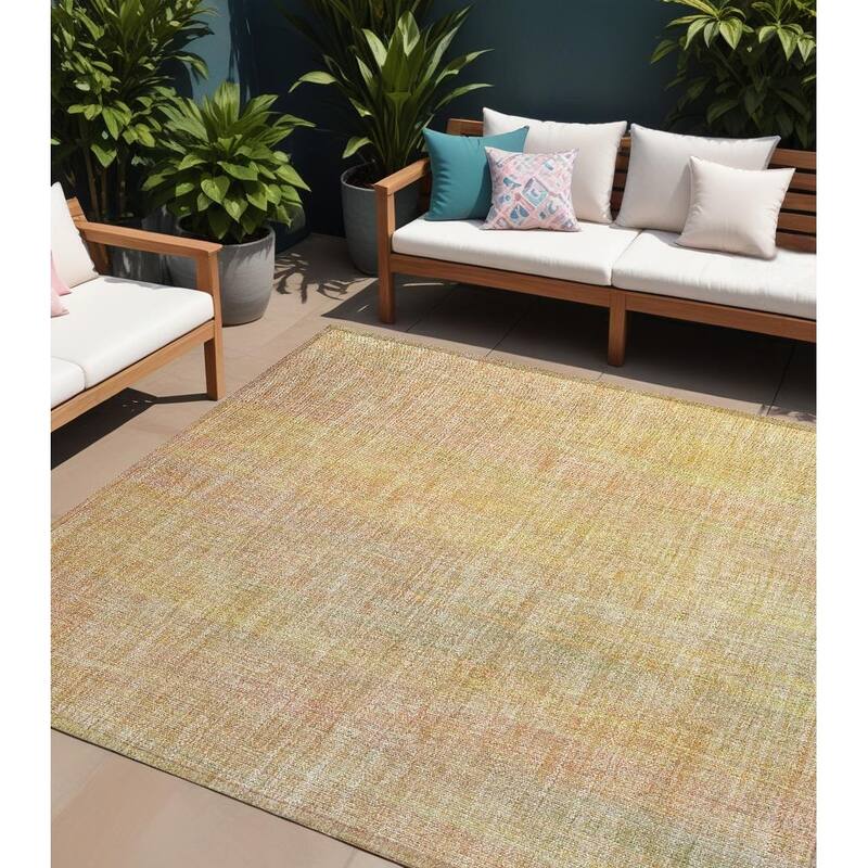 Altova Stripe Weather Resistant Classic Meets Modern Runner Outdoor Rug - 8' X 10' - Multi
