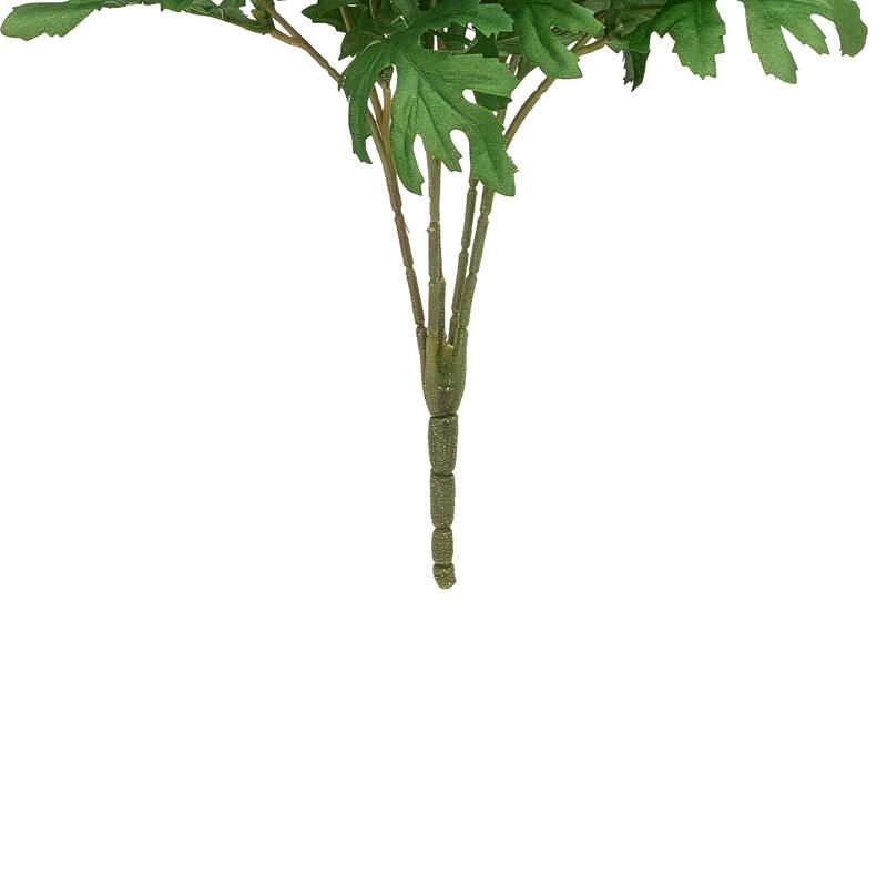 Cineraria Daisies Artificial Floral Spray- 15" - Blue